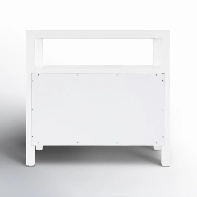 Butler Specialty Company Nora 2-Drawer Wood Wide Nightstand - Smooth White