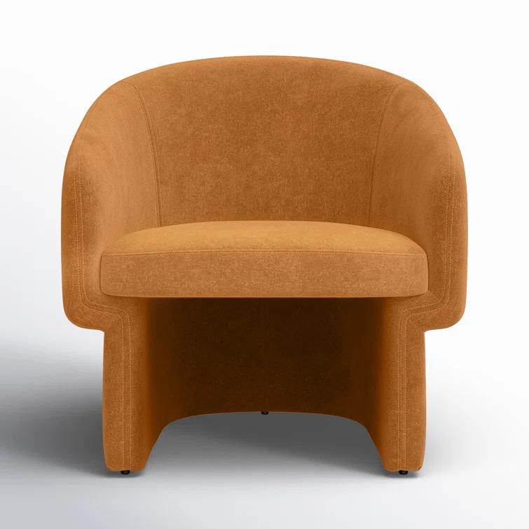Lauryn Transitional Barrelback Brown Lounge Chair