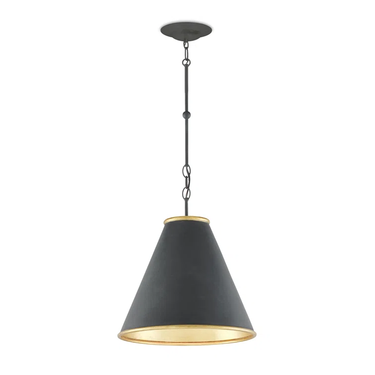 Adkins Pendant - Brass and Black / 16"Dia