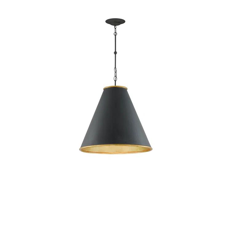 Adkins Pendant - Brass and Black / 22"Dia