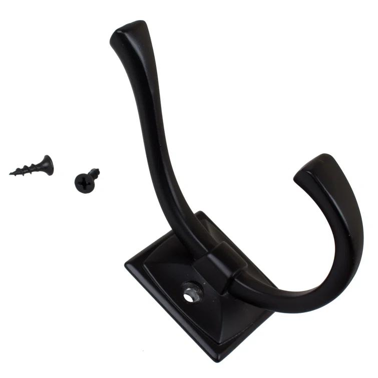 Flared Decorative Double-Prong Wall Hook