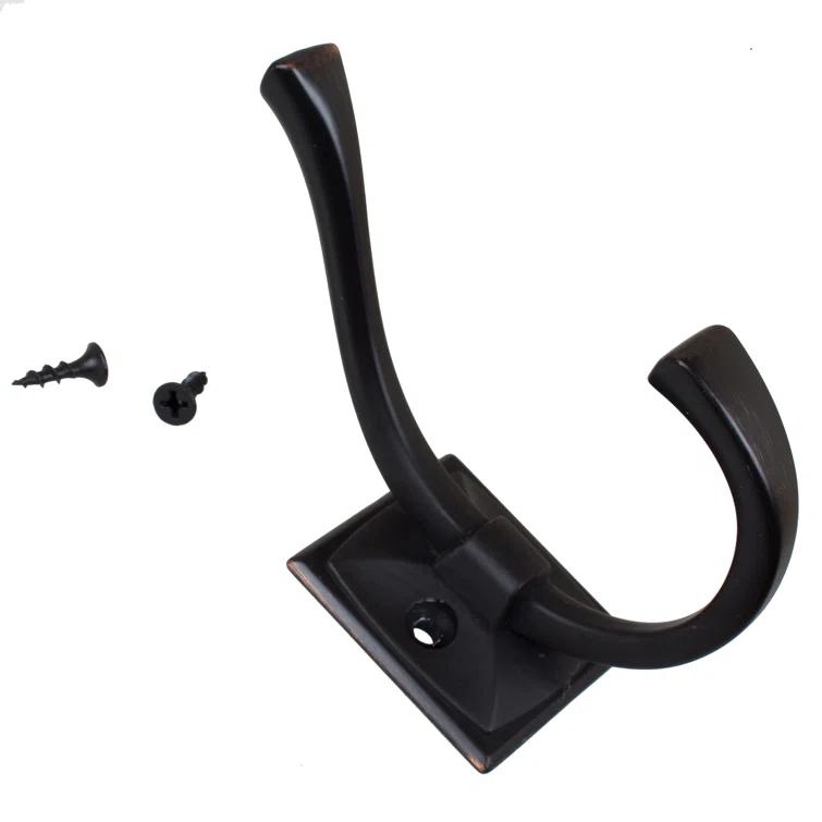 Flared Decorative Double-Prong Wall Hook
