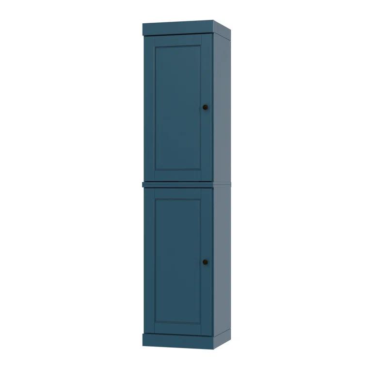 Latitude Run® Jaylena 100% Solid Wood 16.5" Pantry Cabinet with Solid Doors and Adjustable Shelves