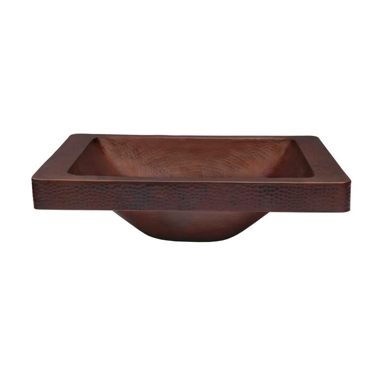Novatto 14'' Copper Rectangular Bathroom Sink