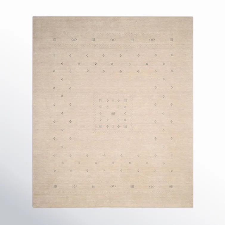 Cyrena Hand-Loomed Wool Rug - Natural / 5' x 8'
