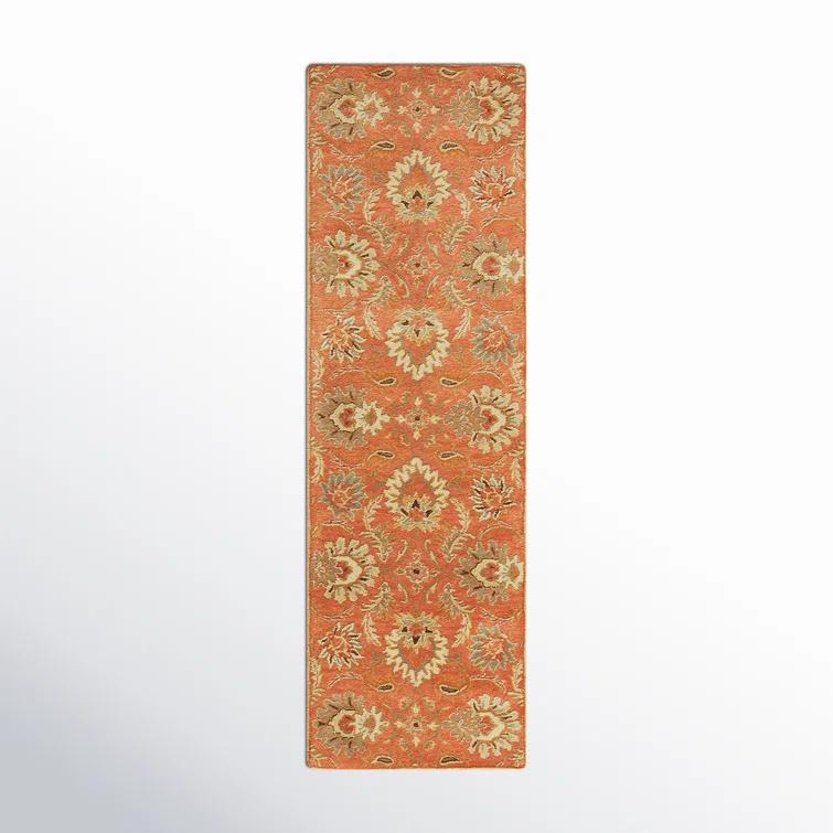 Aaron Hand Tufted Wool Terracotta/Orange/Dusty Sage Rug