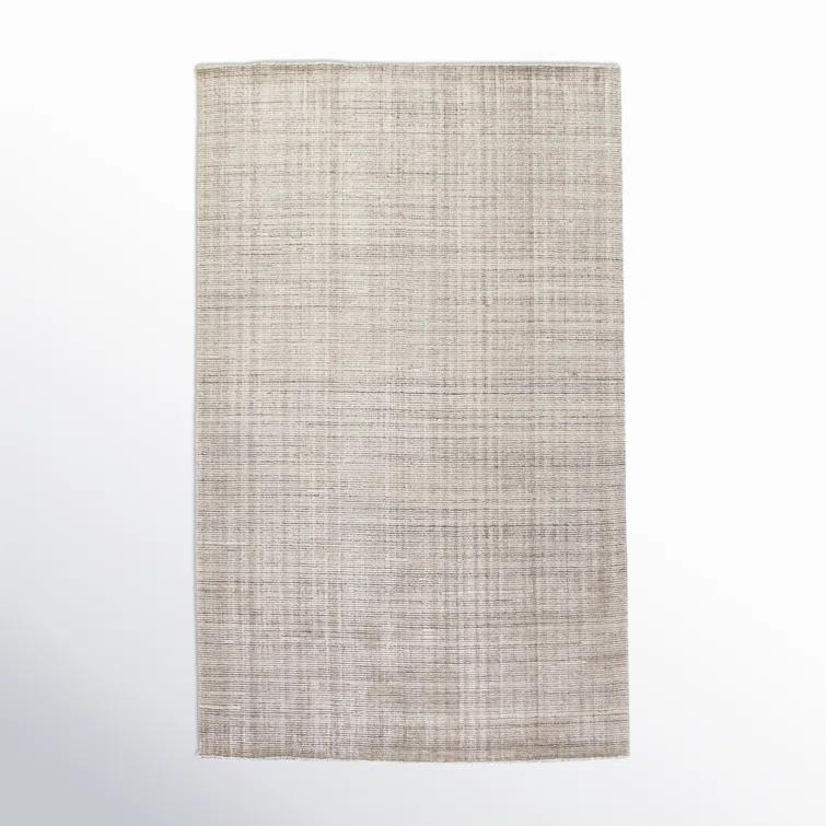Handmade Transitional Brown/Cream Wool-Viscose Blend Area Rug, 6' x 9'