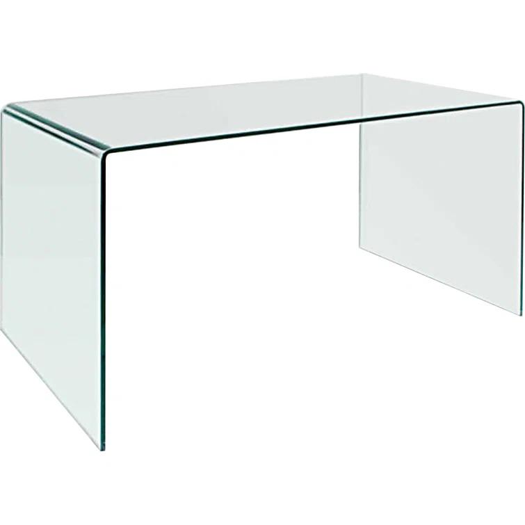 Bent All Glass (Tempered) Computer Desk