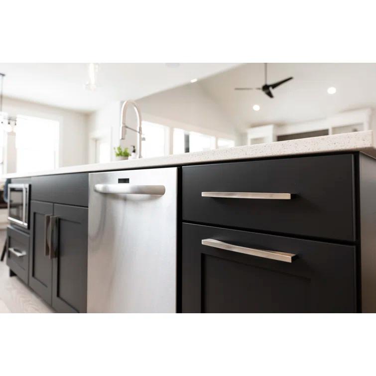 Brushed Golden Brass Modern Finger Pull Handle 3 Inch