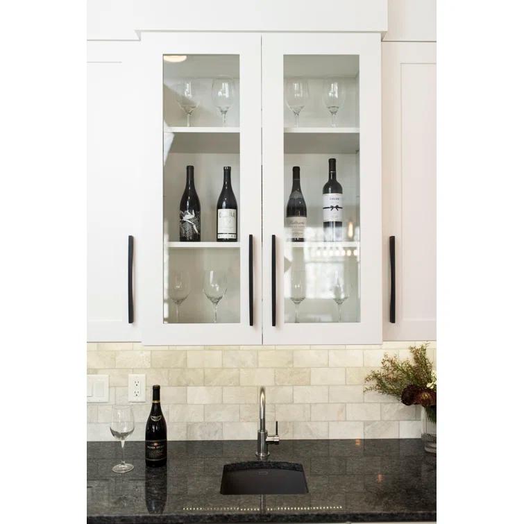 Matte Black Modern Handle Bar Pull with Mounting Hardware