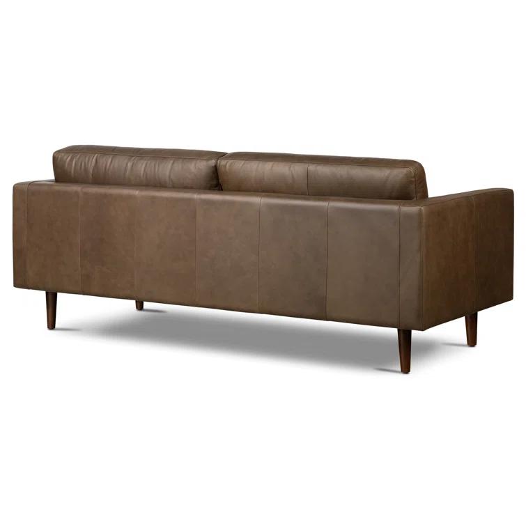 Napa 88.5'' Full-Grain Genuine Italian Leather Sofa