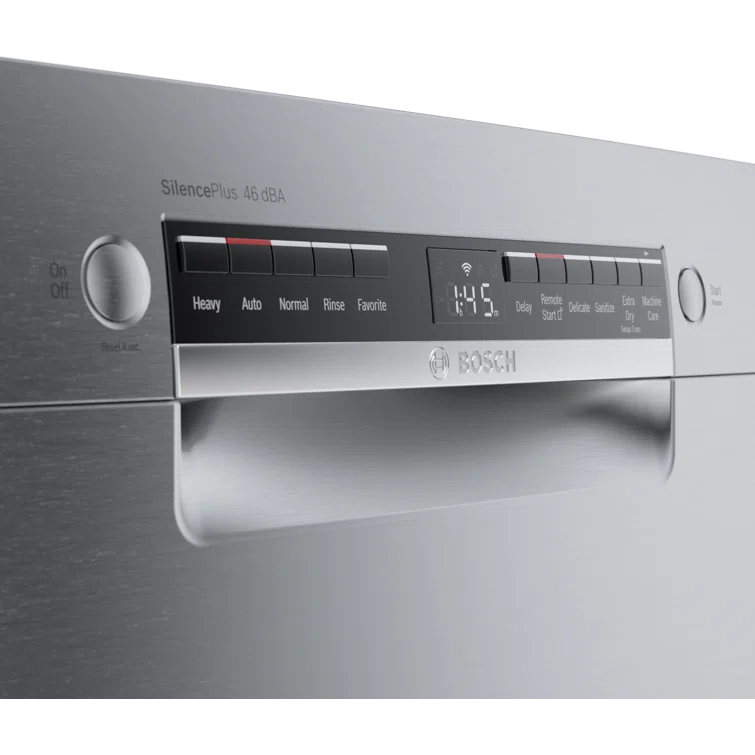 Bosch SGE53C55UC 300 Series 24" ADA Front Control Smart Built-In Dishwasher with Home Connect and 46 Dba