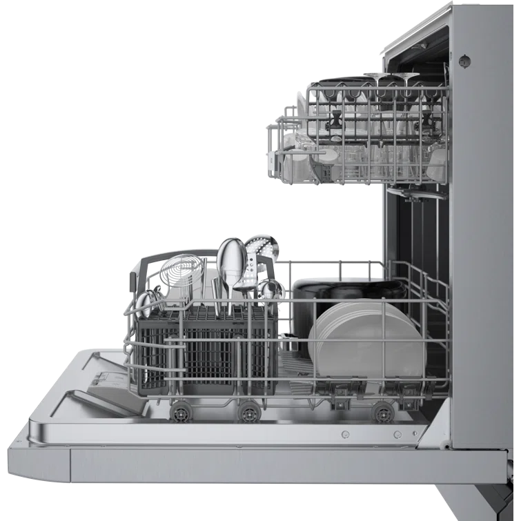 Bosch SGE53C55UC 300 Series 24" ADA Front Control Smart Built-In Dishwasher with Home Connect and 46 Dba