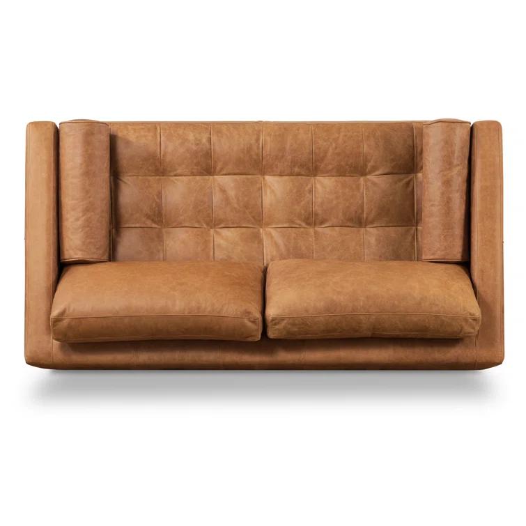 Napa 72'' Full-Grain Genuine Italian Leather Sofa
