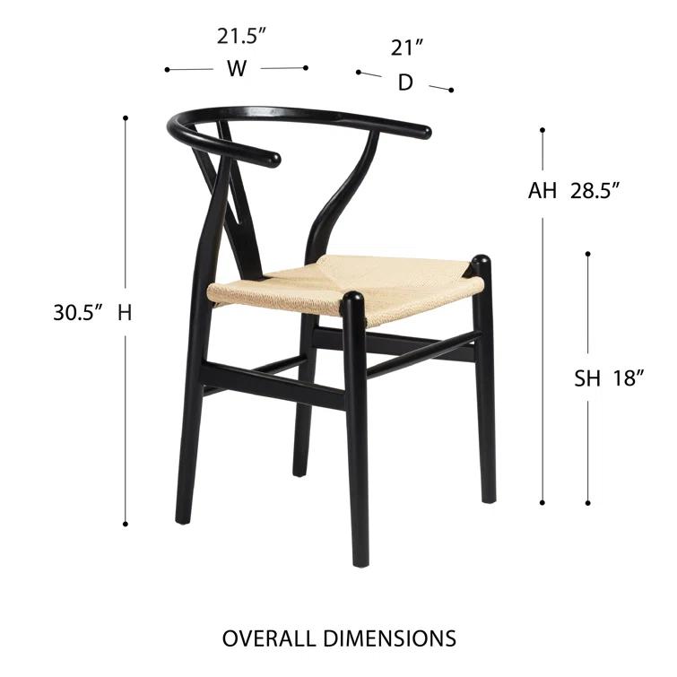 Cylia Dining Chair (Set of 2) - Black and Natural