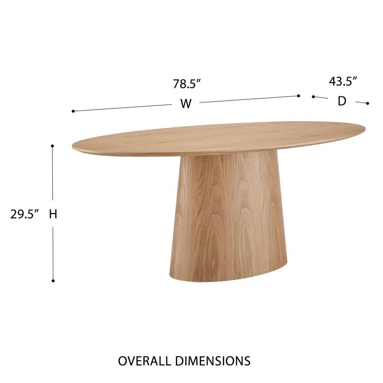 Beth Oval Dining Table - Natural