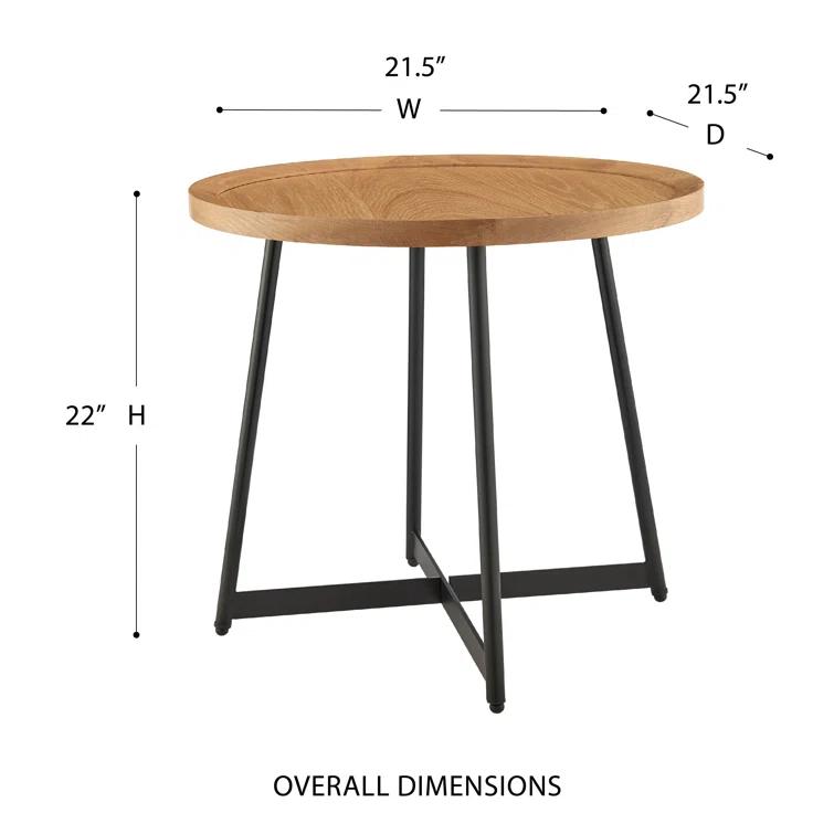 Gweneth Round Side Table - Natural