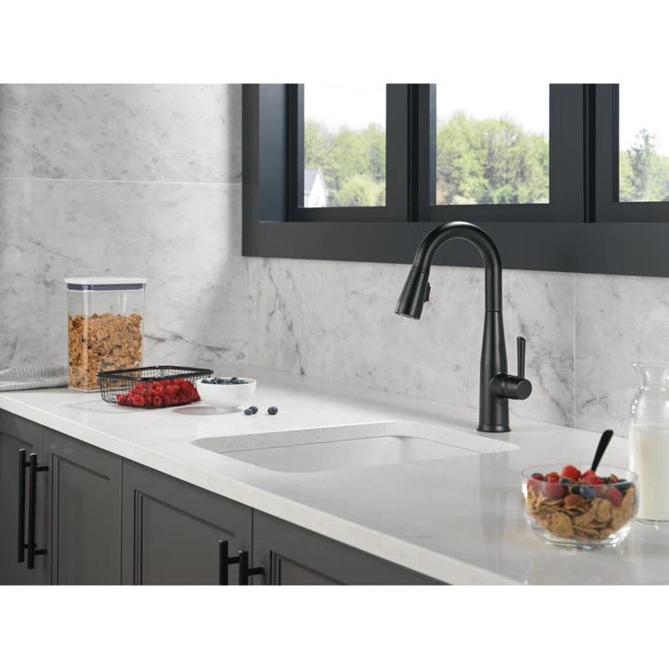 Essa Pull Down Sprayer Bar Faucet, Single Handle Prep Sink Faucet