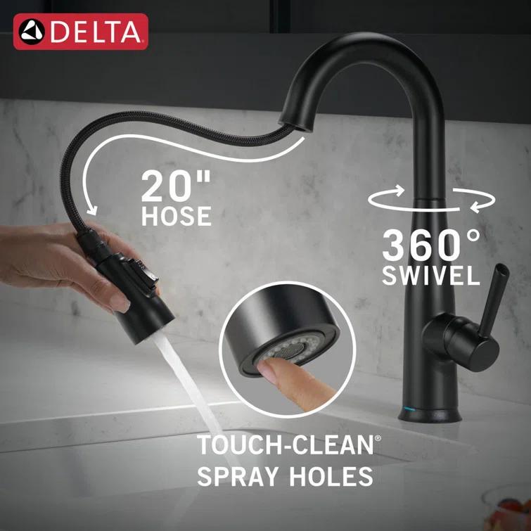 Essa Pull Down Sprayer Bar Faucet, Single Handle Prep Sink Faucet