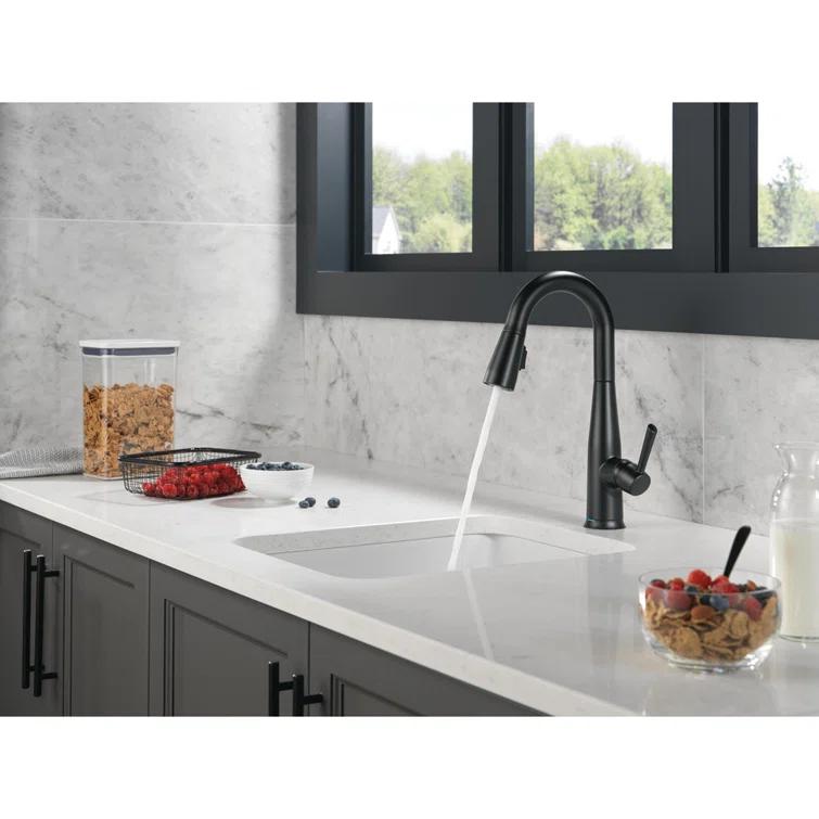 Essa Pull Down Sprayer Bar Faucet, Single Handle Prep Sink Faucet