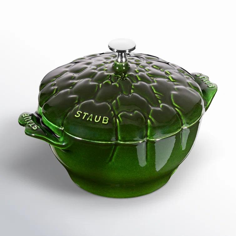 Staub Cast Iron 3-qt Artichoke Cocotte - Basil