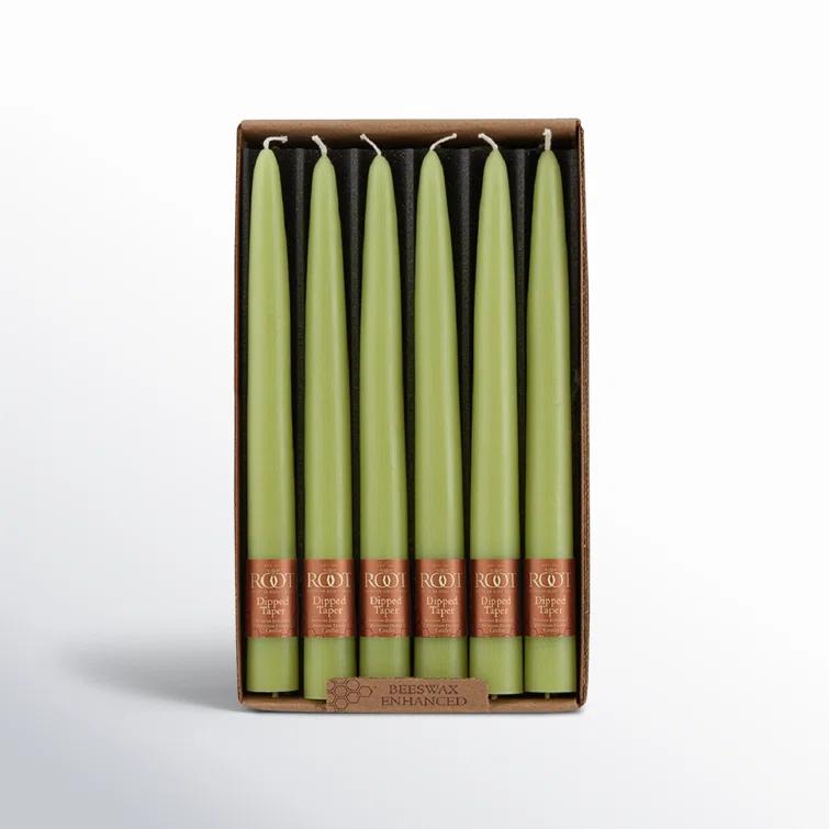 12 Piece Unscented Taper Candle Set