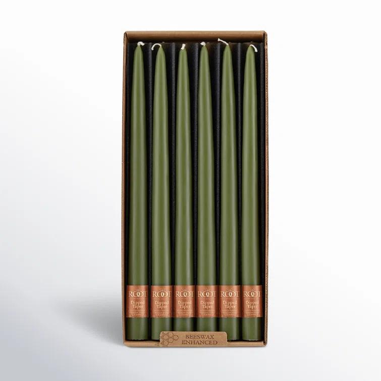 12 Piece Unscented Taper Candle Set
