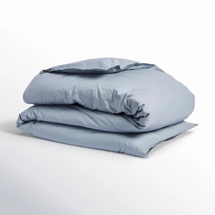 Coyuchi Organic Crinkled Percale Duvet Cover