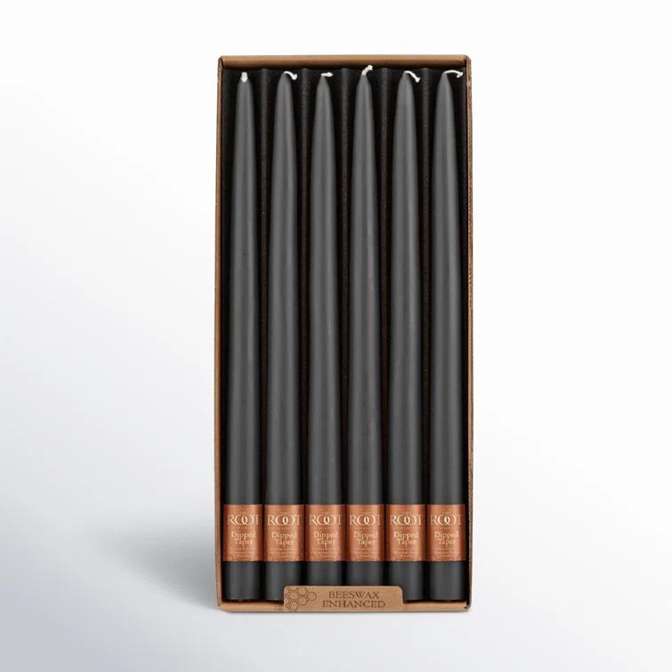 12 Piece Unscented Taper Candle Set