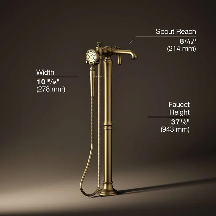 Artifacts® Single Handle Floor Mounted Clawfoot Tub Faucet