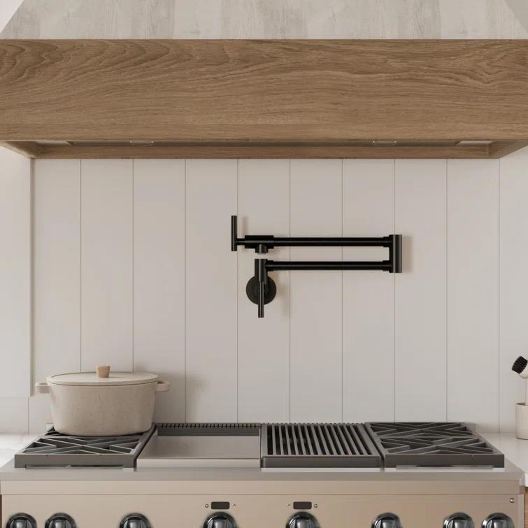 Wall-Mount Pot Filler Faucet, Swing Arm Kitchen Pot Filler Faucet