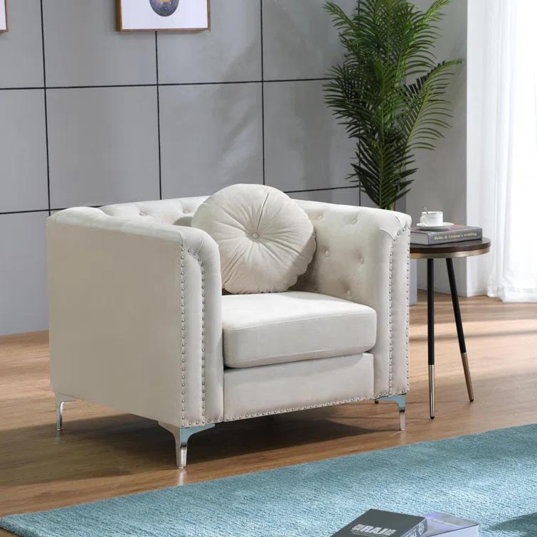 Soho Velvet Chesterfield Chair