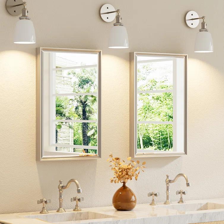 Lohoski Decorative Wall Mirror Beveled Design, Bathroom Vanity Mirror Accent Mirror Finish