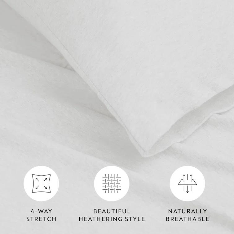 4 Piece 100% Cotton Jersey Knit Sheet Sets