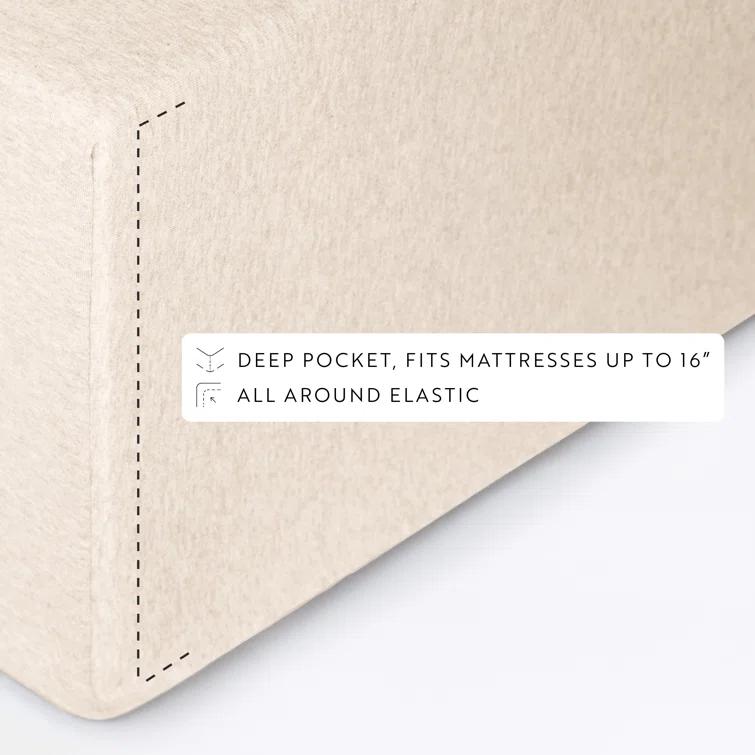 4 Piece 100% Cotton Jersey Knit Sheet Sets