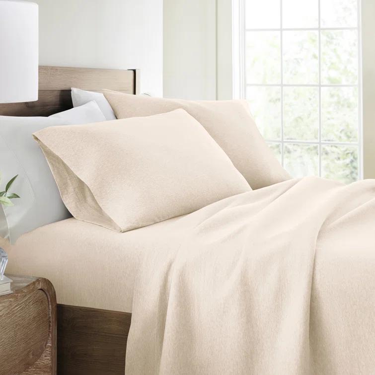 4 Piece 100% Cotton Jersey Knit Sheet Sets