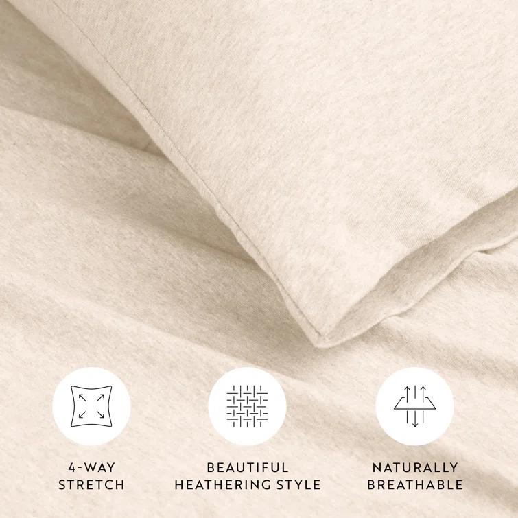 4 Piece 100% Cotton Jersey Knit Sheet Sets
