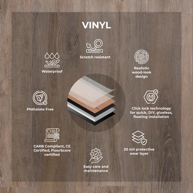 Montserrat 9" x 60" x 8mm Oak Click Lock SPC Luxury Vinyl Plank