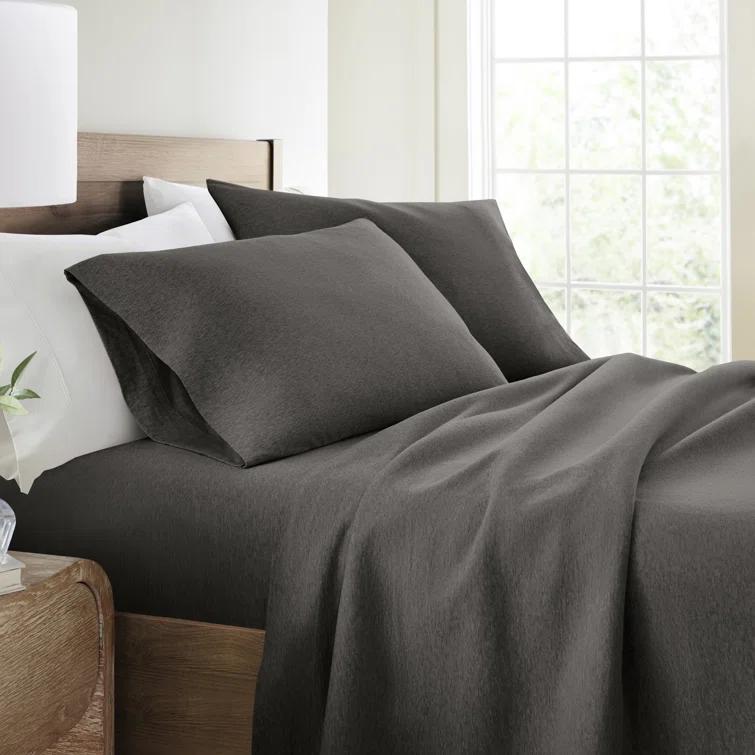 4 Piece 100% Cotton Jersey Knit Sheet Sets