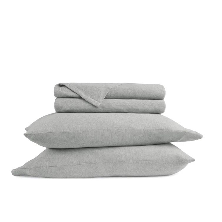 4 Piece 100% Cotton Jersey Knit Sheet Sets