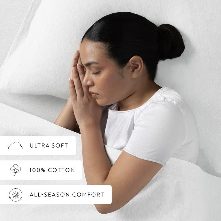 4 Piece 100% Cotton Jersey Knit Sheet Sets