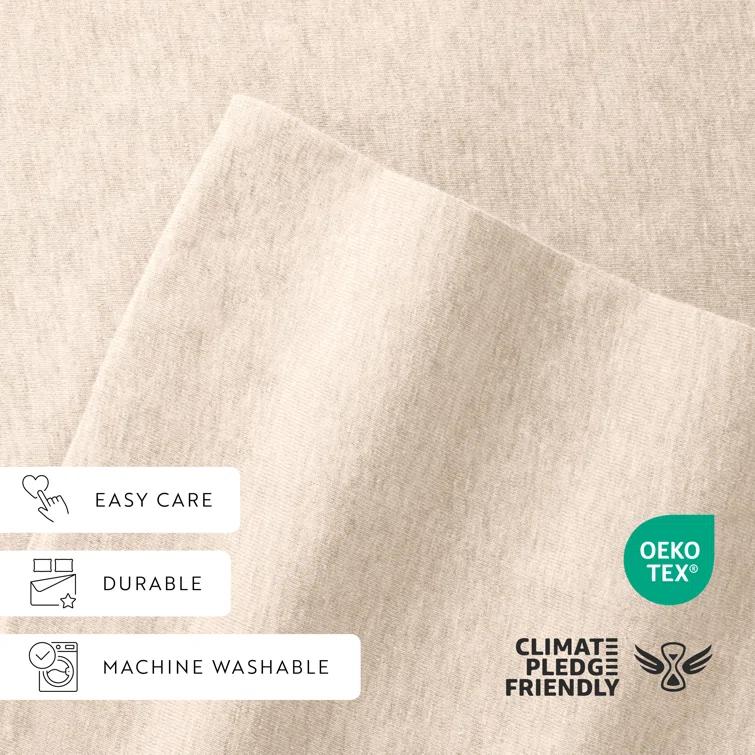 4 Piece 100% Cotton Jersey Knit Sheet Sets