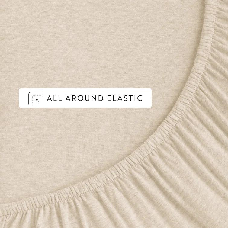 4 Piece 100% Cotton Jersey Knit Sheet Sets