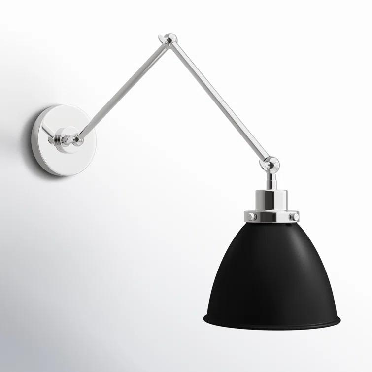 Icarus Single Light Steel Dimmable Armed Sconce