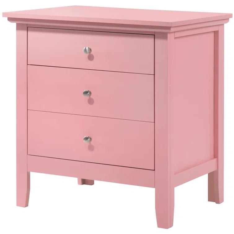 Hammond 3 - Drawer Nightstand Bed Side Table Wood Nightstand Small Bedside Table And Dresser