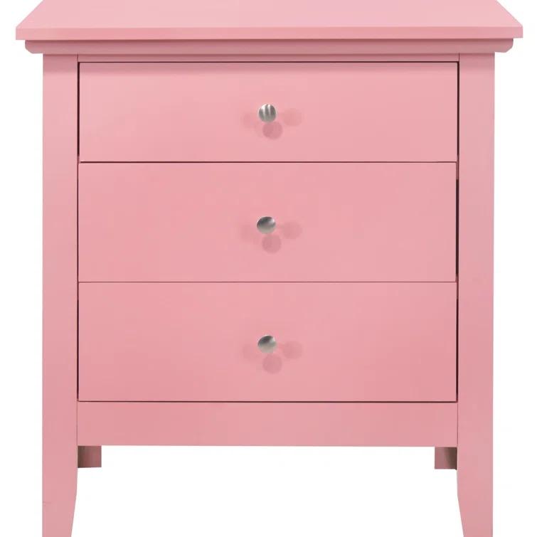 Hammond 3 - Drawer Nightstand Bed Side Table Wood Nightstand Small Bedside Table And Dresser