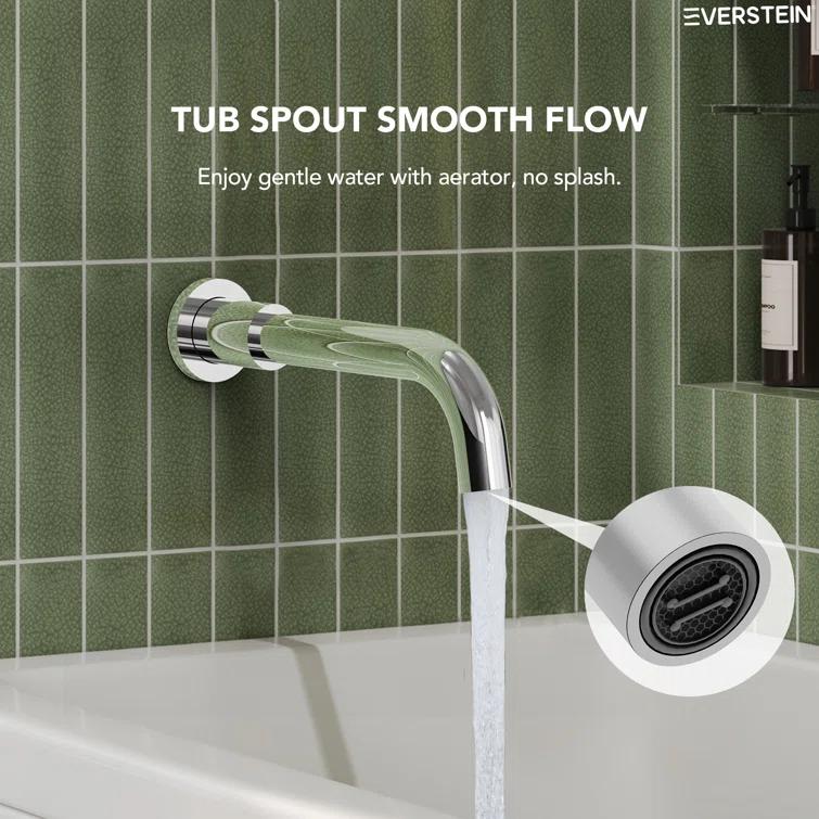 10-Inch High-Pressure Rainfall Shower System, Tub Faucet Set with Pressure Balanced Valve