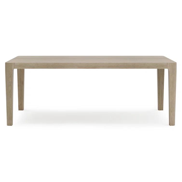 Edenton 79" Light Brown Teak Rectangular Outdoor Dining Table