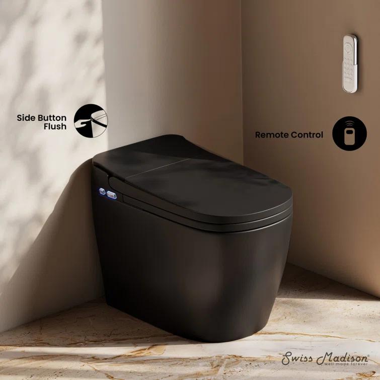 Avancer One Piece Smart Toilet 1.28 GPF With Heated Bidet, Air Drying, Night Light, Foot Sensor