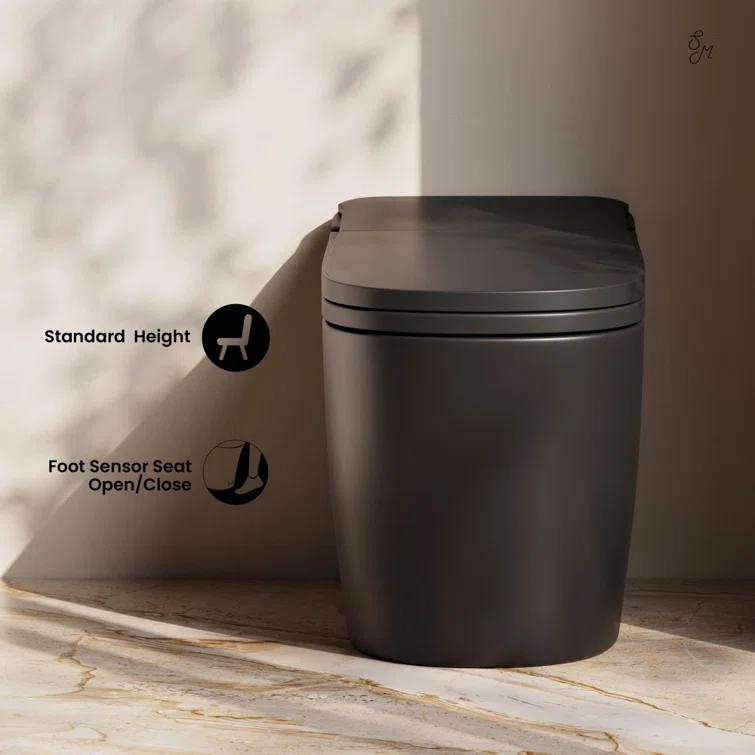 Avancer One Piece Smart Toilet 1.28 GPF With Heated Bidet, Air Drying, Night Light, Foot Sensor